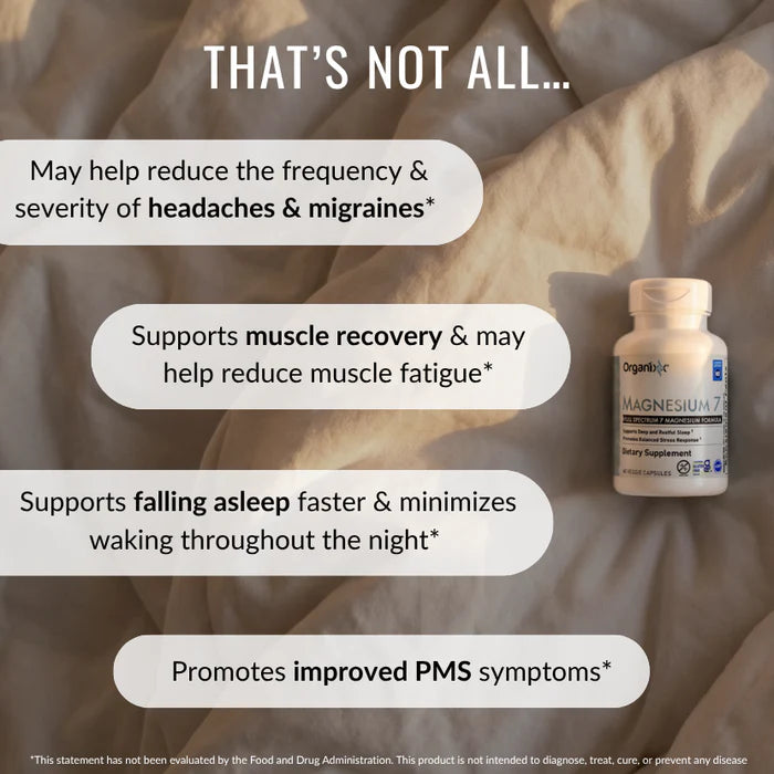 Magnesium 7 Best-Selling Unique Full-Spectrum Daily Magnesium Supplement Complete with 7 Forms of Elemental Magnesium & Co-Factors